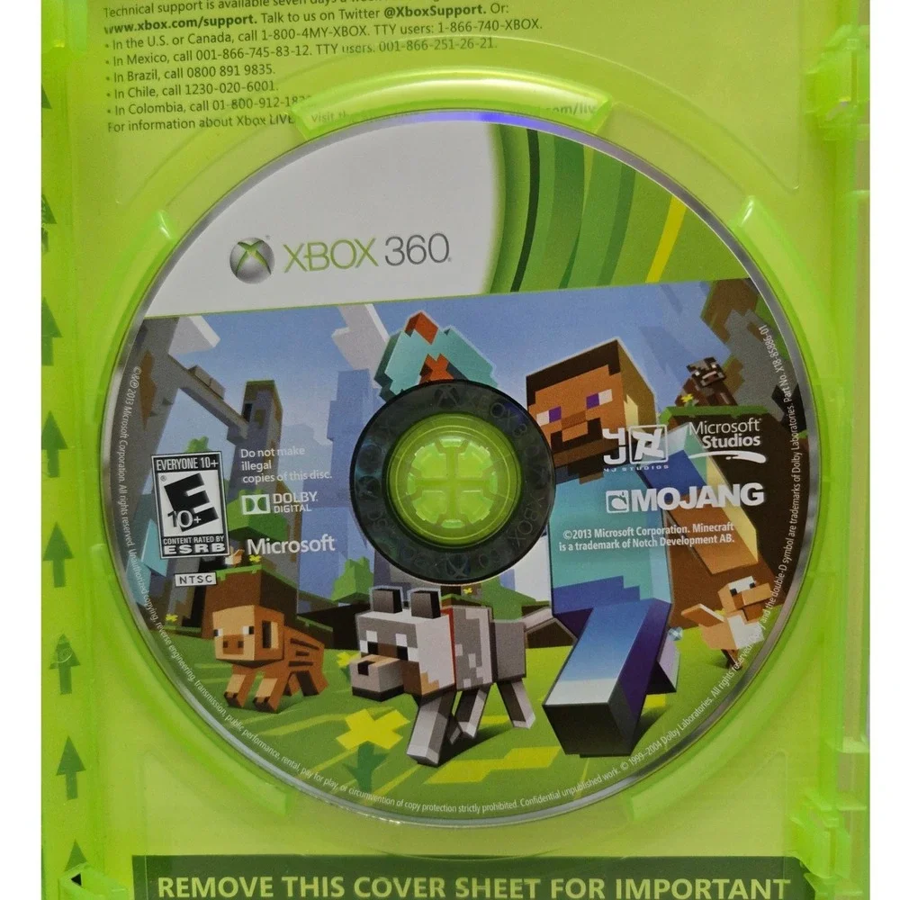 Minecraft Xbox 360 Edition -‎ Microsoft Xbox 360 - Case & Disc Tested & Working